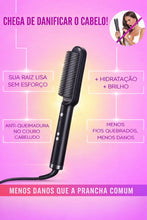 Carregar imagem no visualizador da galeria, Escova Alisadora Portátil FACILITA™ – Tecnologia Cerâmica Bivolt para Alisamento Rápido e Sem Frizz