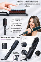 Carregar imagem no visualizador da galeria, Escova Alisadora Portátil FACILITA™ – Tecnologia Cerâmica Bivolt para Alisamento Rápido e Sem Frizz