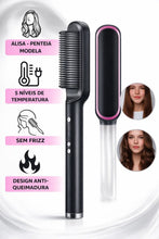 Carregar imagem no visualizador da galeria, Escova Alisadora Portátil FACILITA™ – Tecnologia Cerâmica Bivolt para Alisamento Rápido e Sem Frizz