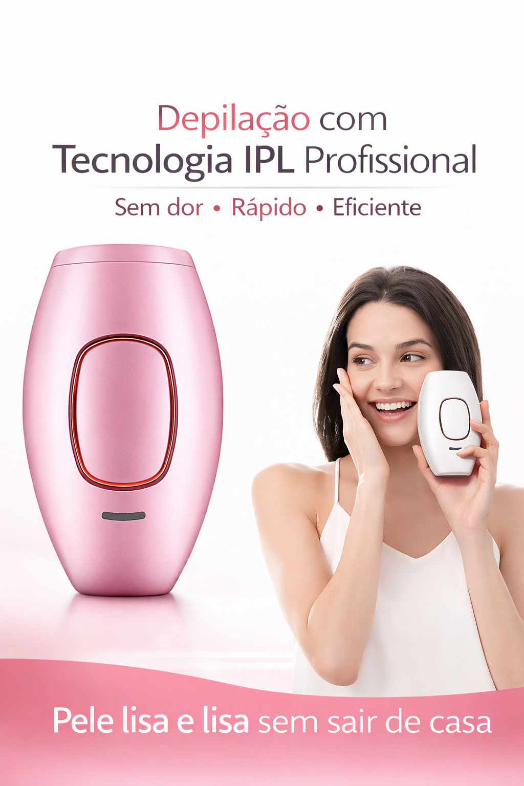 Depilador IPL DermaLight Pro™ – Resultado de Clínica Sem Sair de Casa