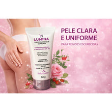 Carregar imagem no visualizador da galeria, Lumina Clareador Corporal Premium – Pele Mais Clara e Uniforme no Corpo, Axilas e Virilha com Niacinamida + Rosa Mosqueta
