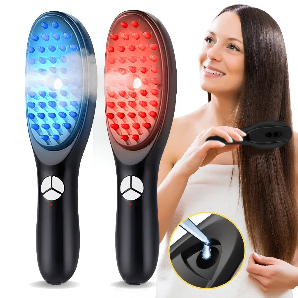 Escova Capilar Fotônica DualLight™ – Sistema Profissional de Bioativação com Luz Azul e Vermelha