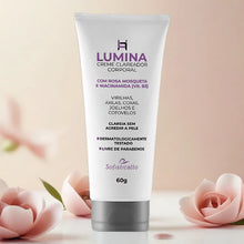 Carregar imagem no visualizador da galeria, Lumina Clareador Corporal Premium – Pele Mais Clara e Uniforme no Corpo, Axilas e Virilha com Niacinamida + Rosa Mosqueta
