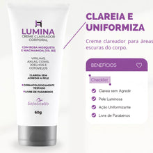 Carregar imagem no visualizador da galeria, Lumina Clareador Corporal Premium – Pele Mais Clara e Uniforme no Corpo, Axilas e Virilha com Niacinamida + Rosa Mosqueta
