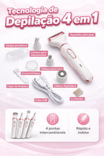 Carregar imagem no visualizador da galeria, Kit Depilador Feminino 4 em 1 com Tecnologia MultiBlade – Precisão e Conforto em Cada Uso
